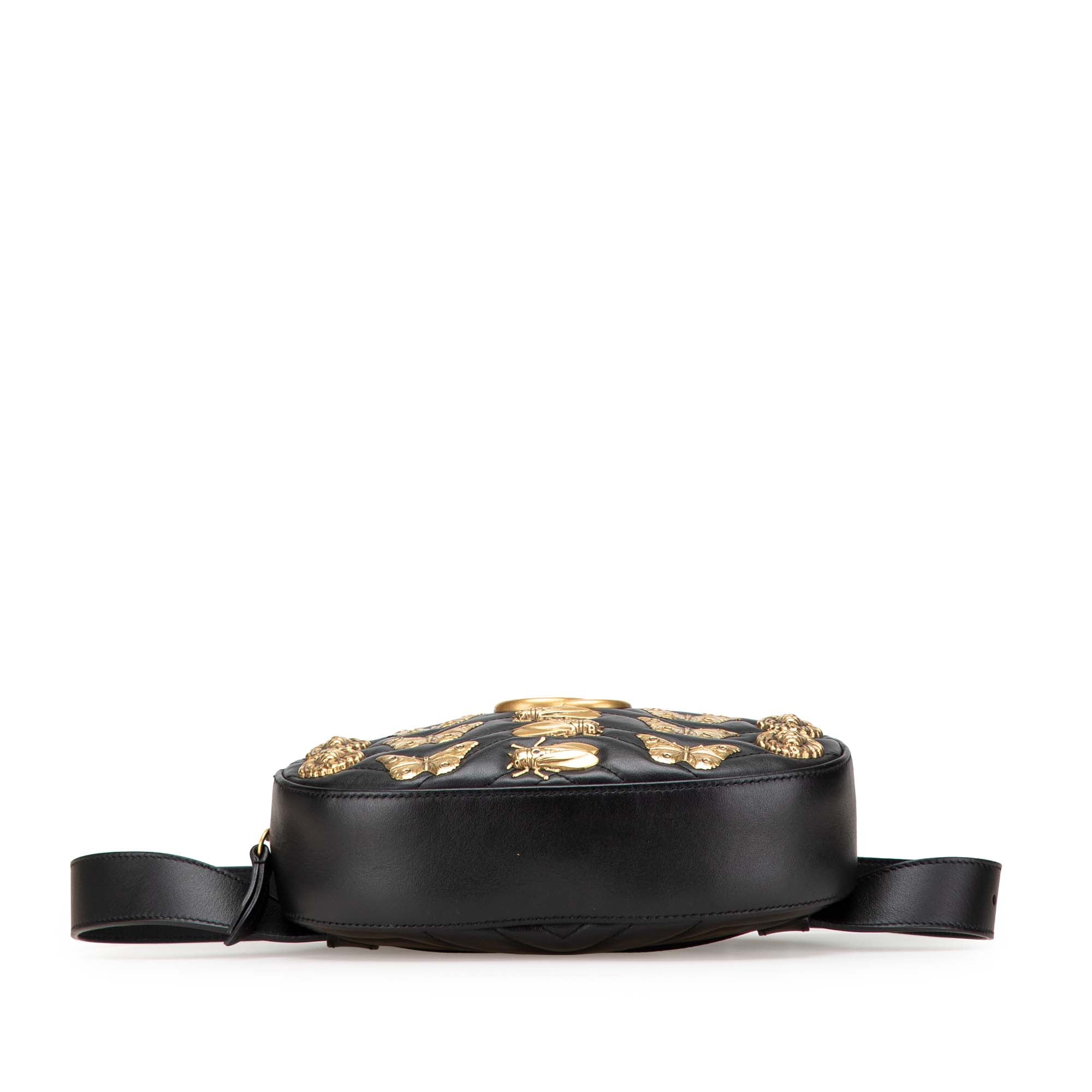 GG Marmont Matelasse Leather Animalier Belt Bag