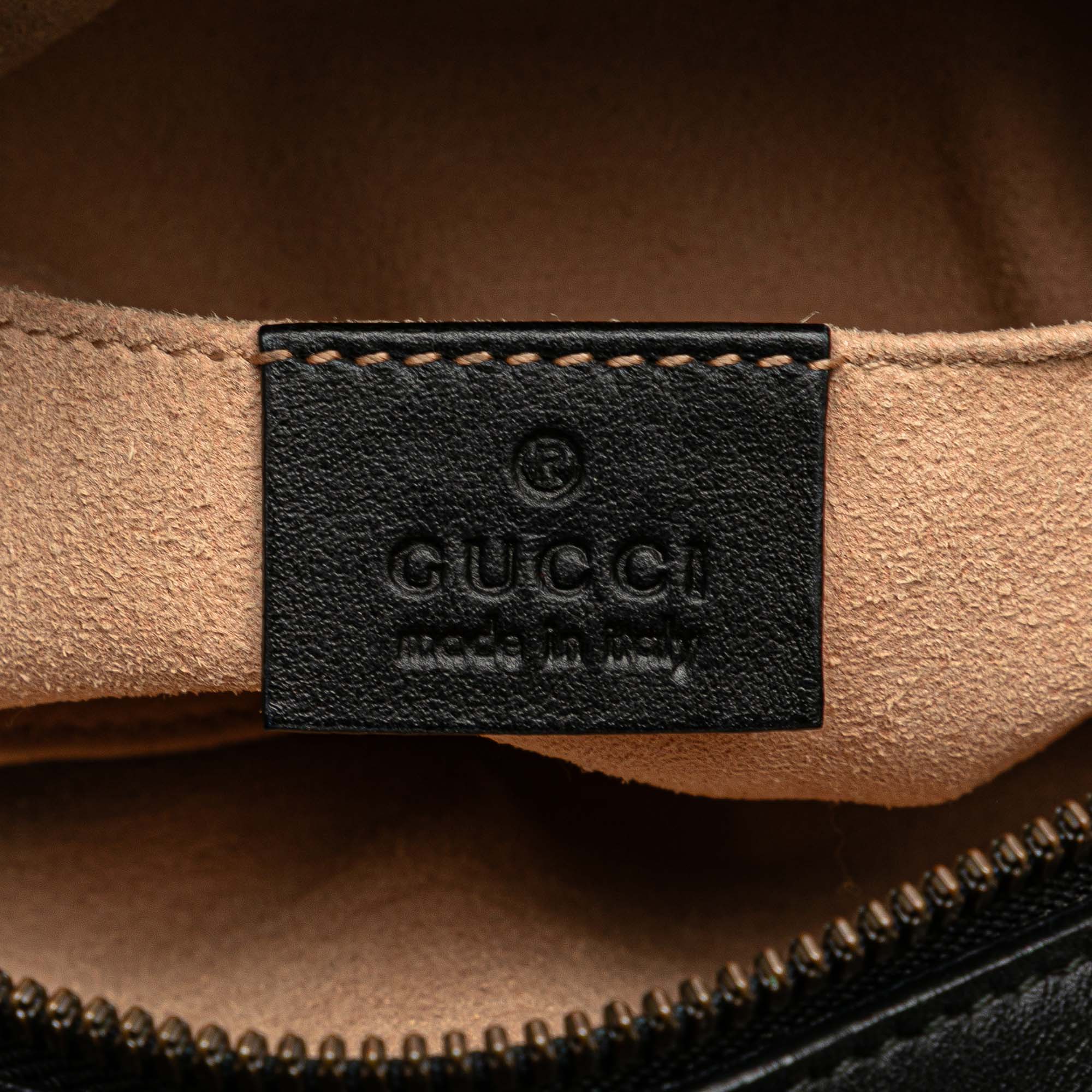 GG Marmont Matelasse Leather Animalier Belt Bag