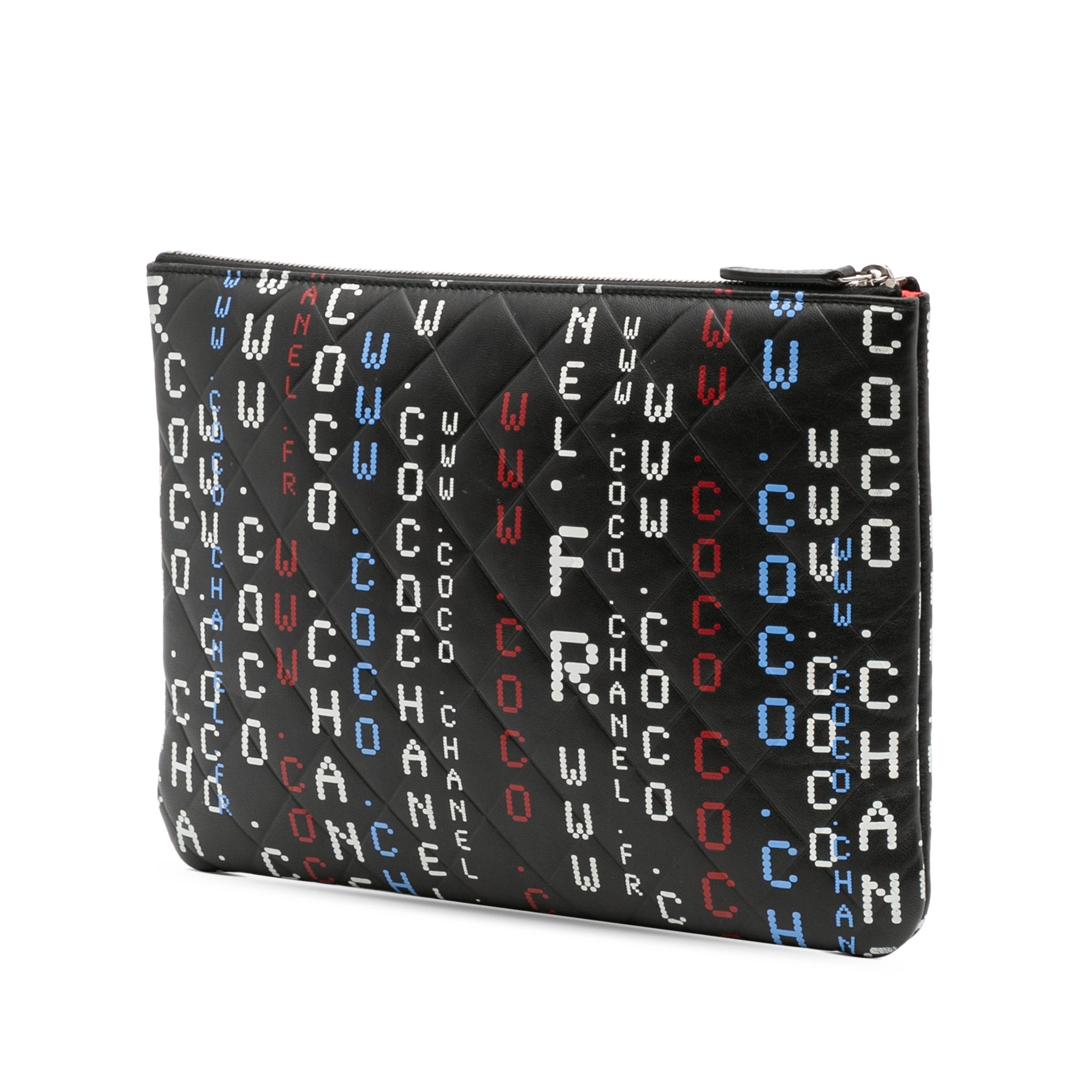 Medium Quilted Lambskin Data Center O Case Clutch