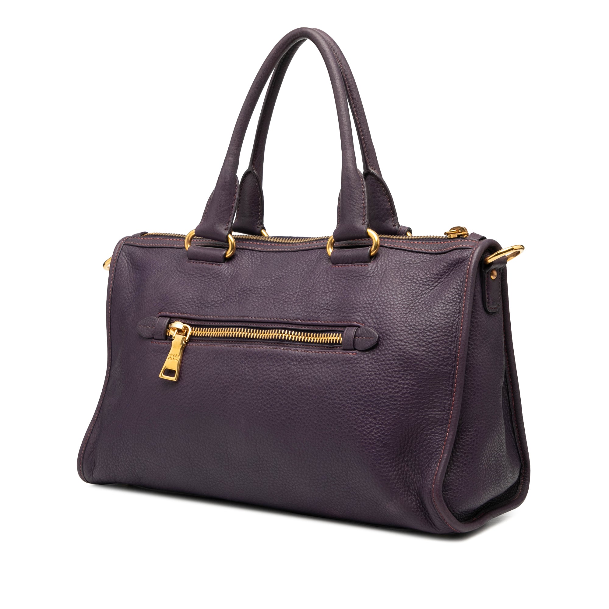 Vitello Daino Zip Top Satchel