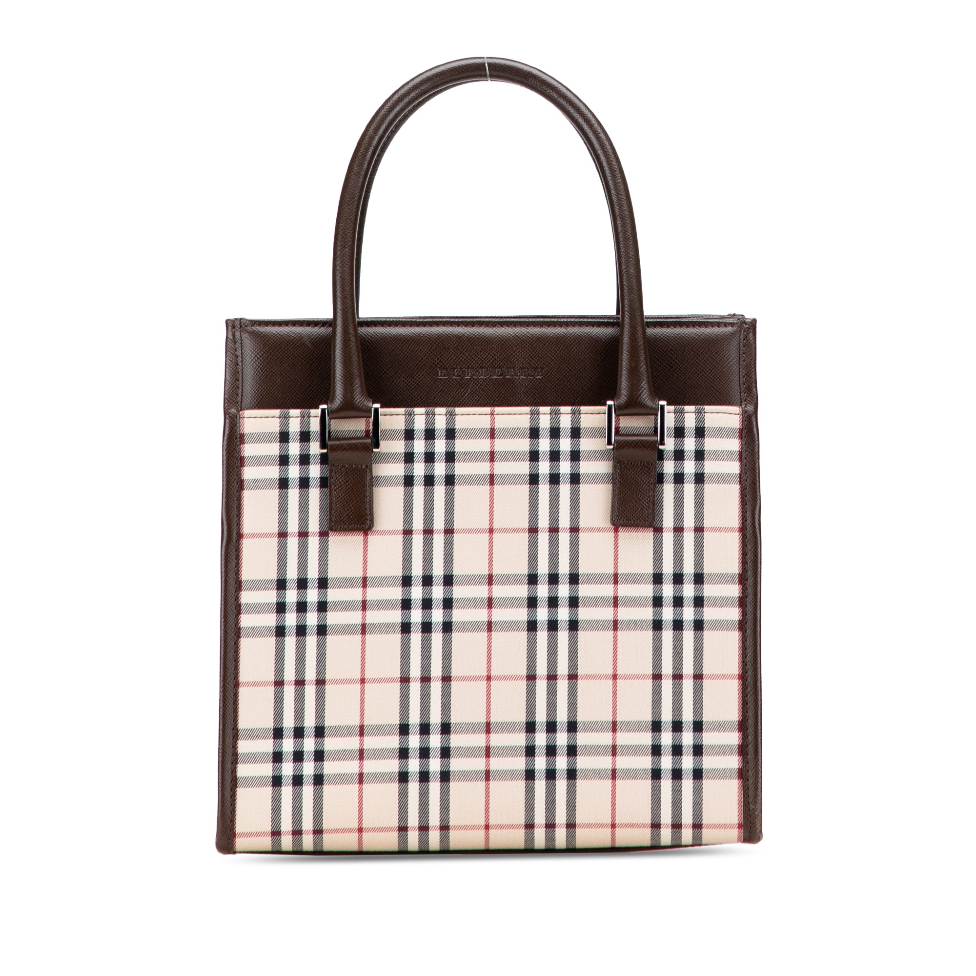 House Check Canvas Handbag