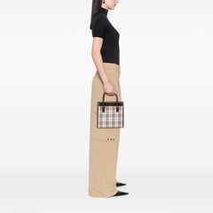 House Check Canvas Handbag