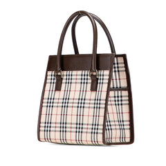 House Check Canvas Handbag