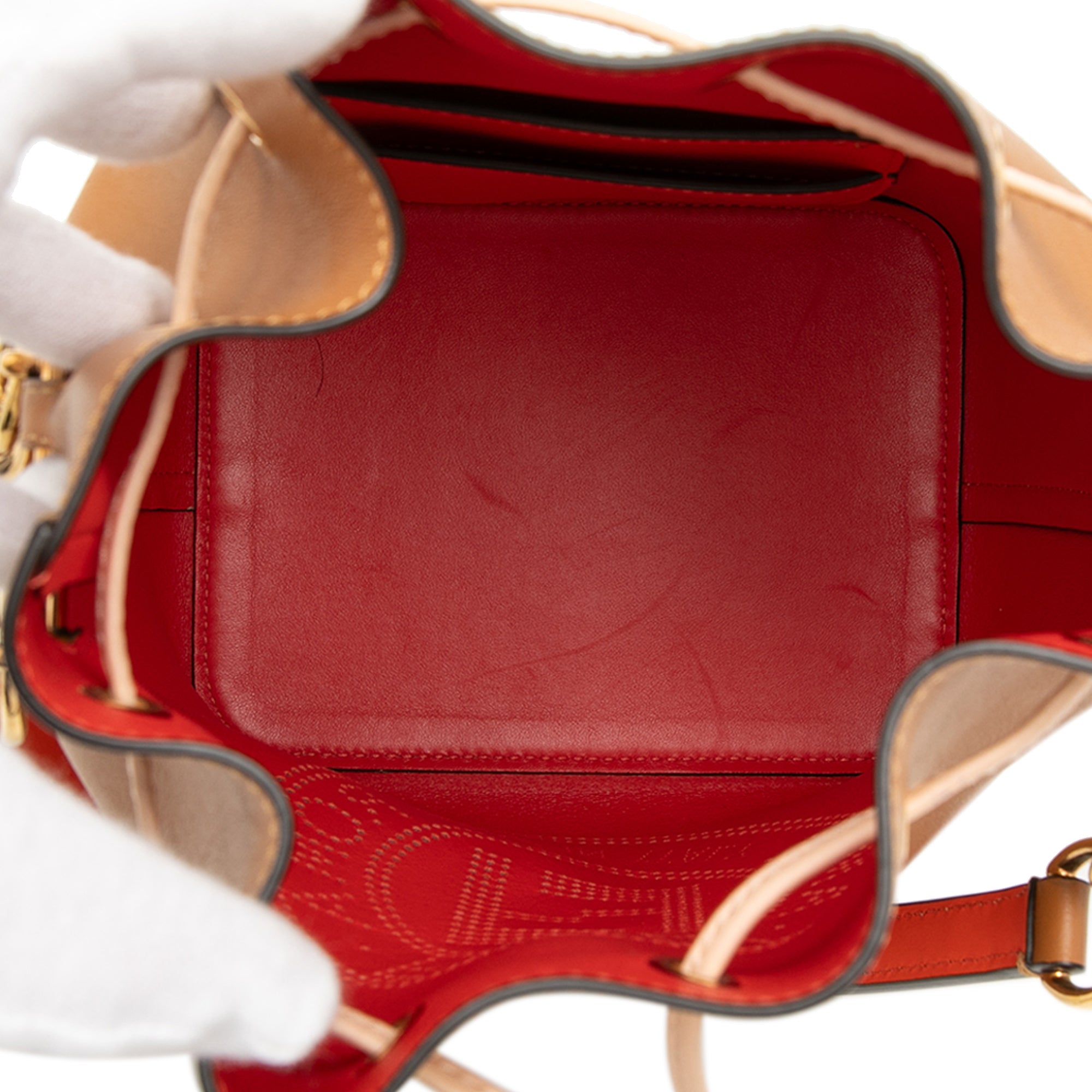 Small Perforated Leather Mon Tresor Bucket Bag