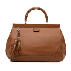 Medium Calfskin Bold Bamboo Top Handle