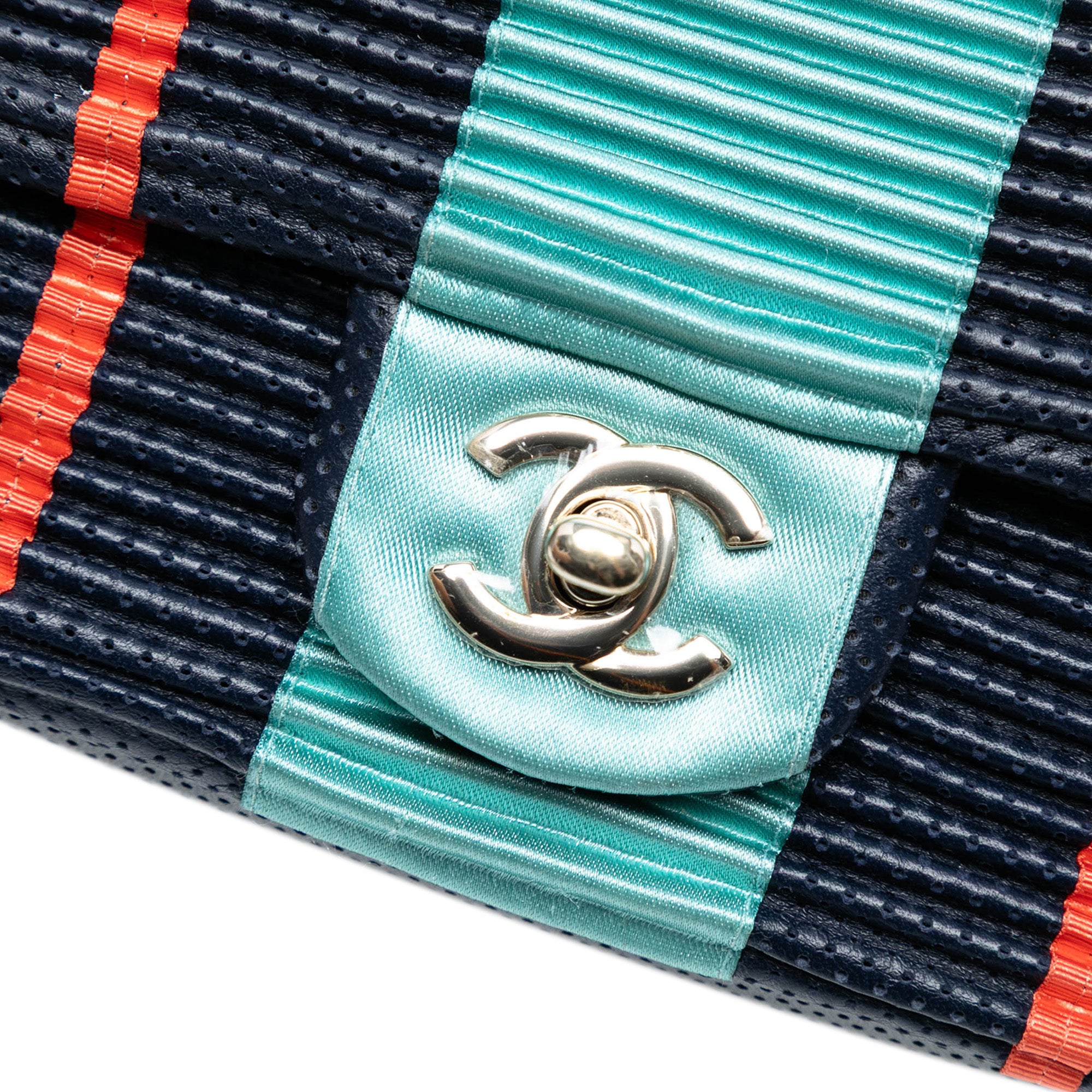 New Mini Pleated Perforated Lambskin Single Flap