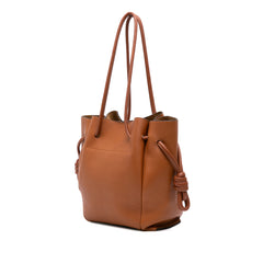 Small Leather Flamenco Knot Tote