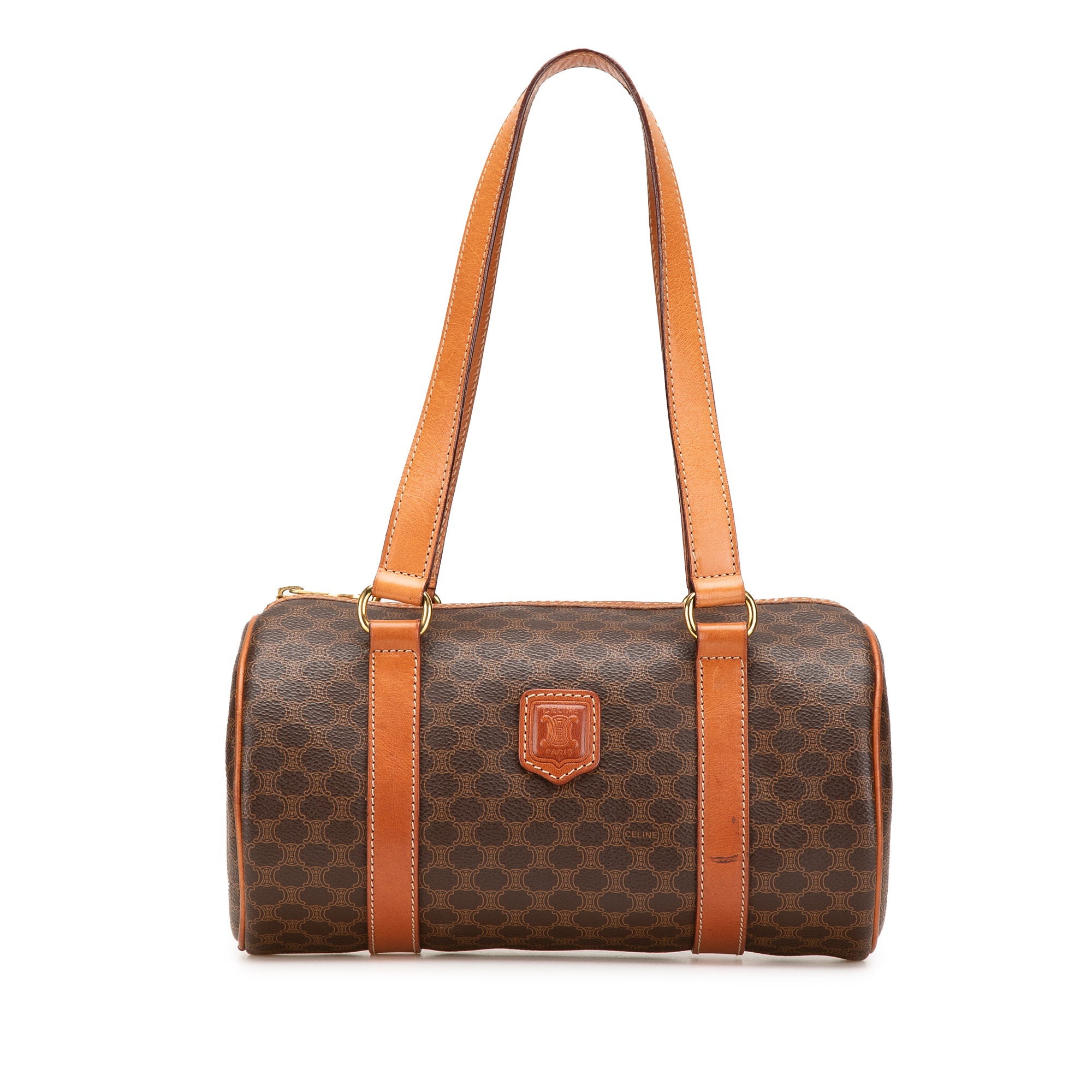 Macadam Coated Canvas Boston Bag