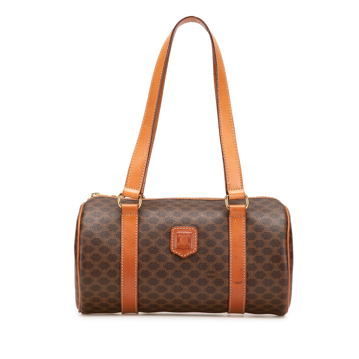 Macadam Coated Canvas Boston Bag