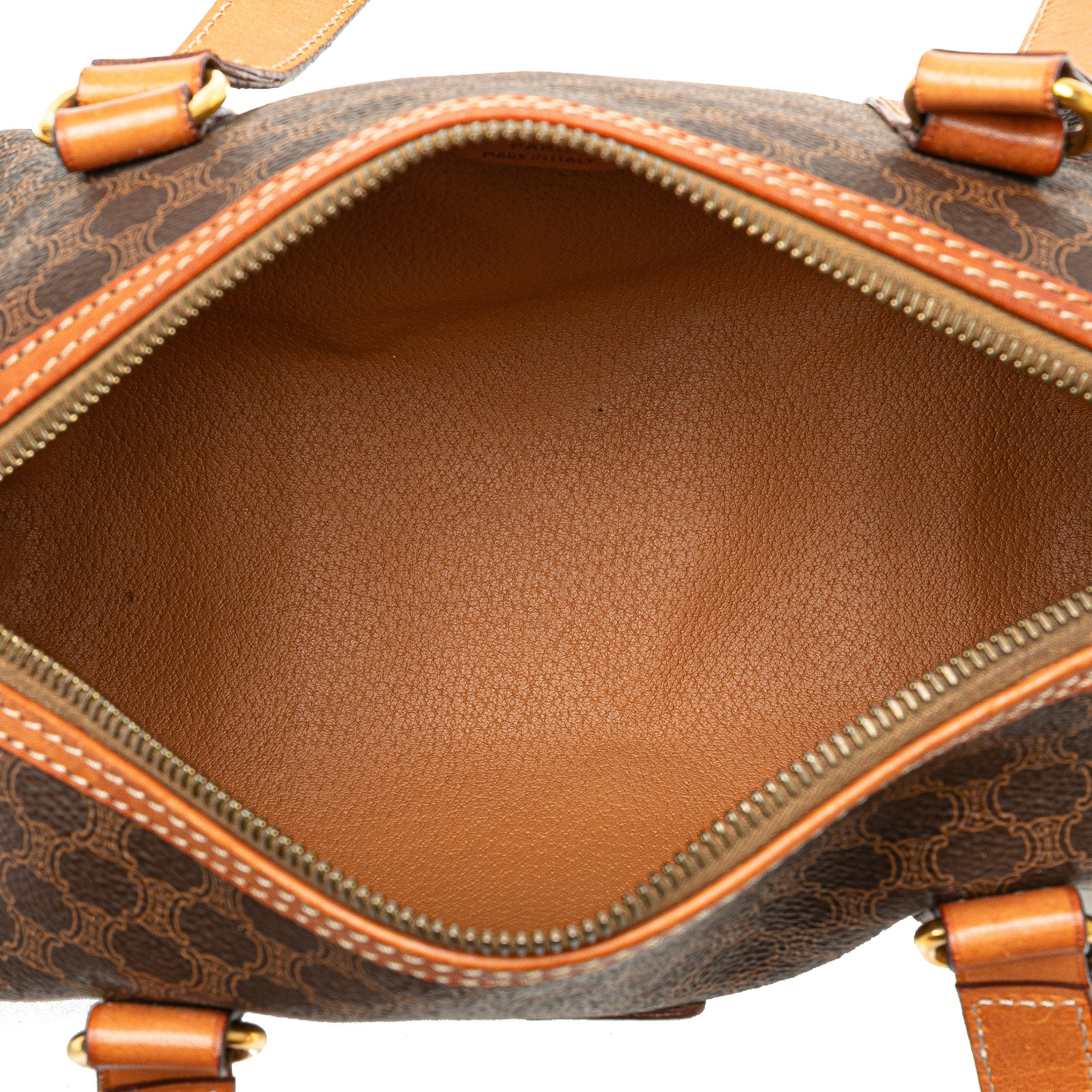Macadam Coated Canvas Boston Bag