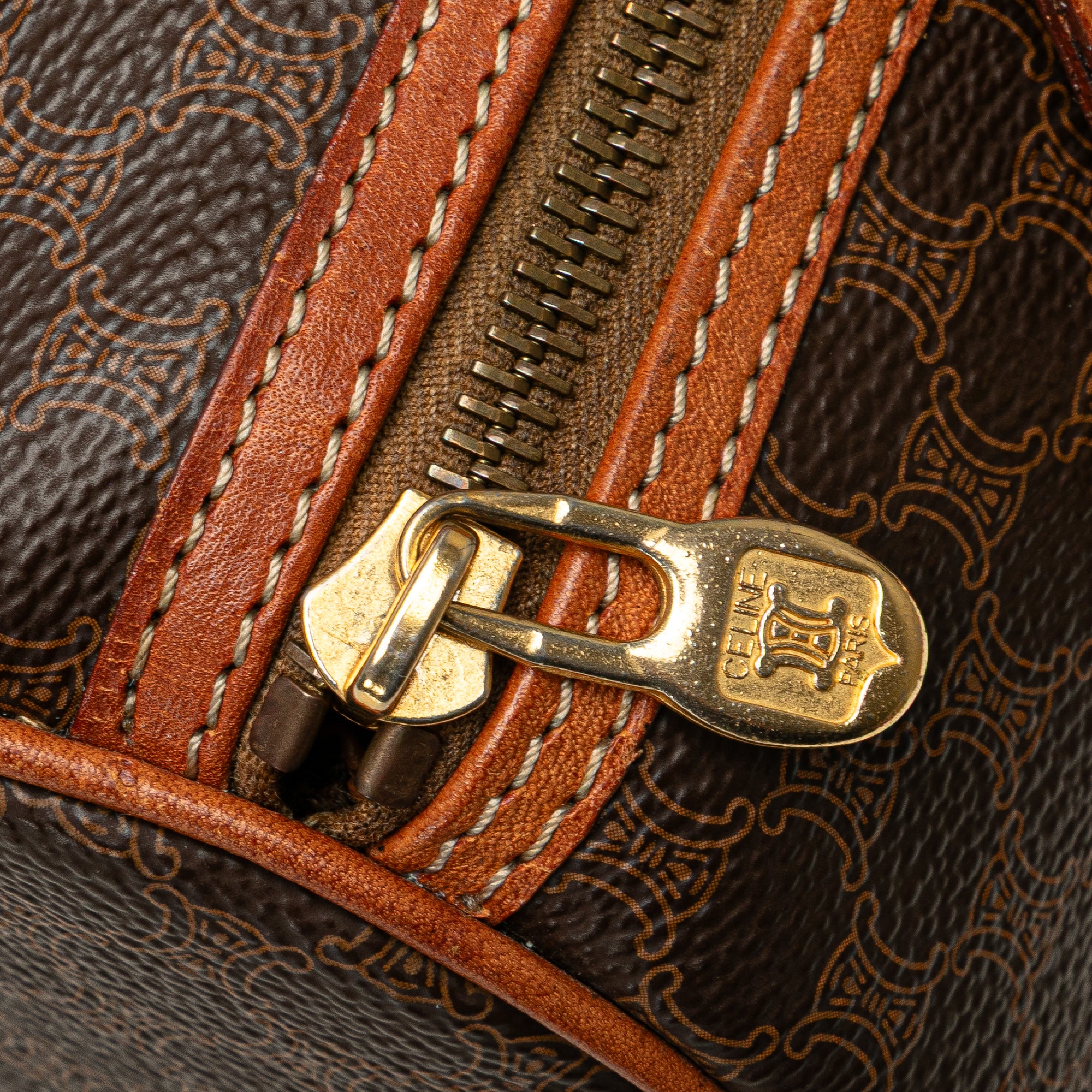Macadam Coated Canvas Boston Bag