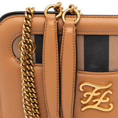 Calfskin Vitello King Nubuck Pequin Karligraphy Pocket Shoulder Bag