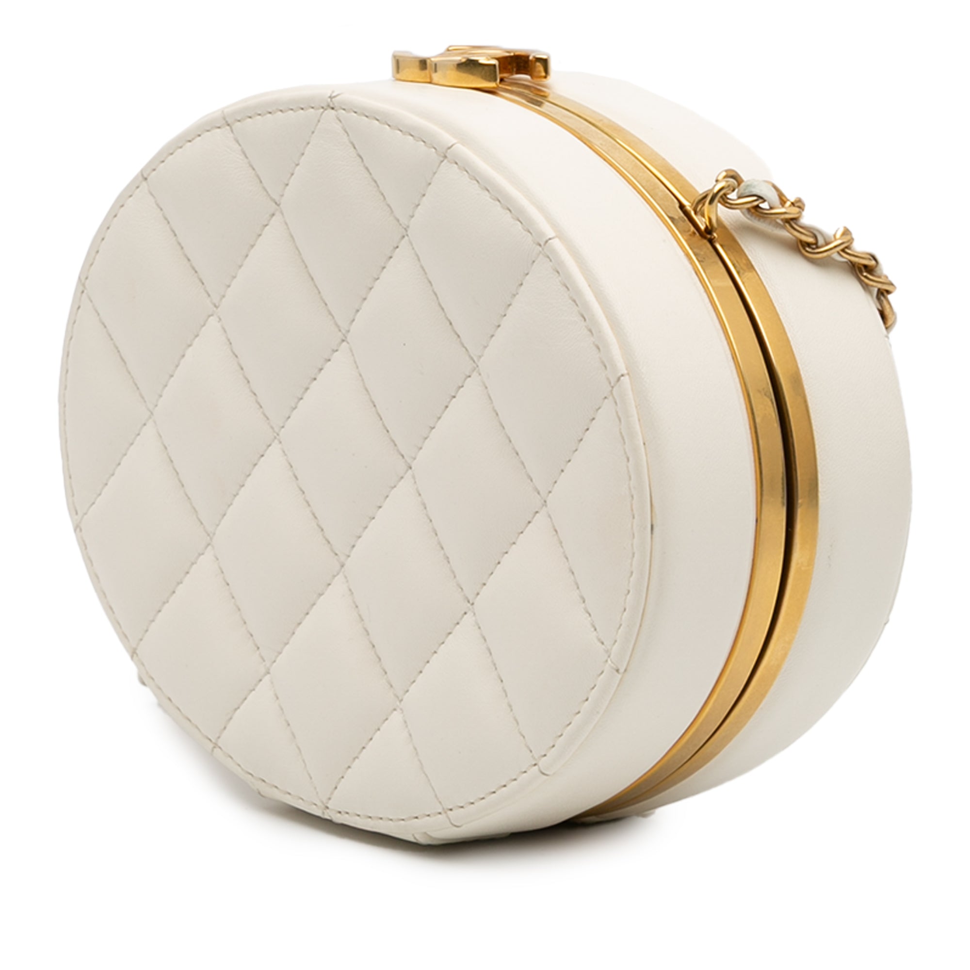 CC Quilted Lambskin Frame Vanity Case