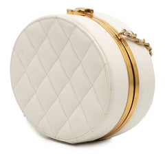CC Quilted Lambskin Frame Vanity Case