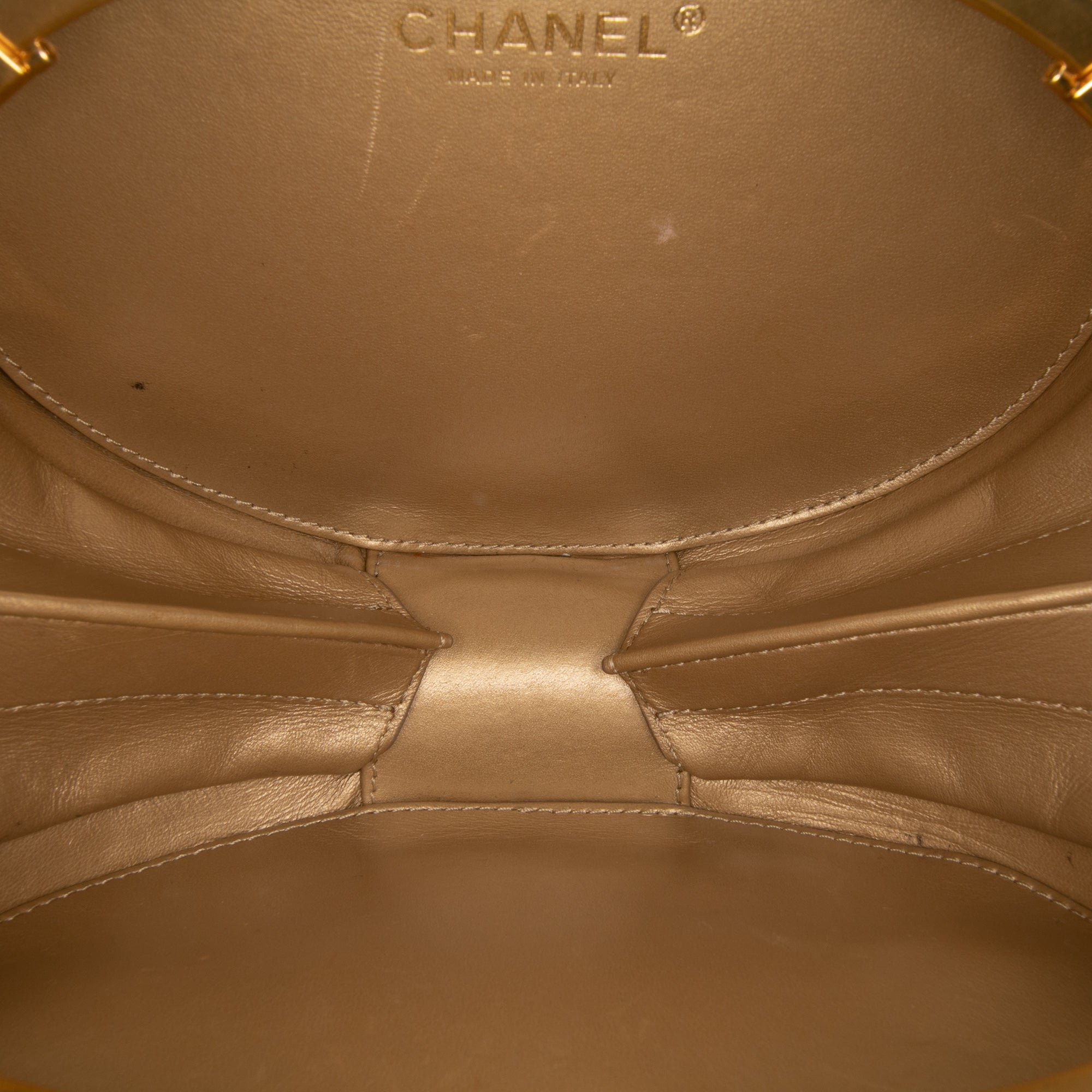 CC Quilted Lambskin Frame Vanity Case