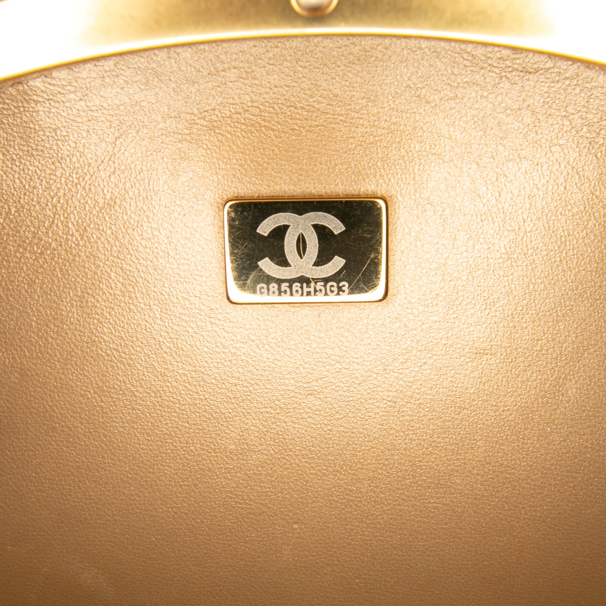 CC Quilted Lambskin Frame Vanity Case