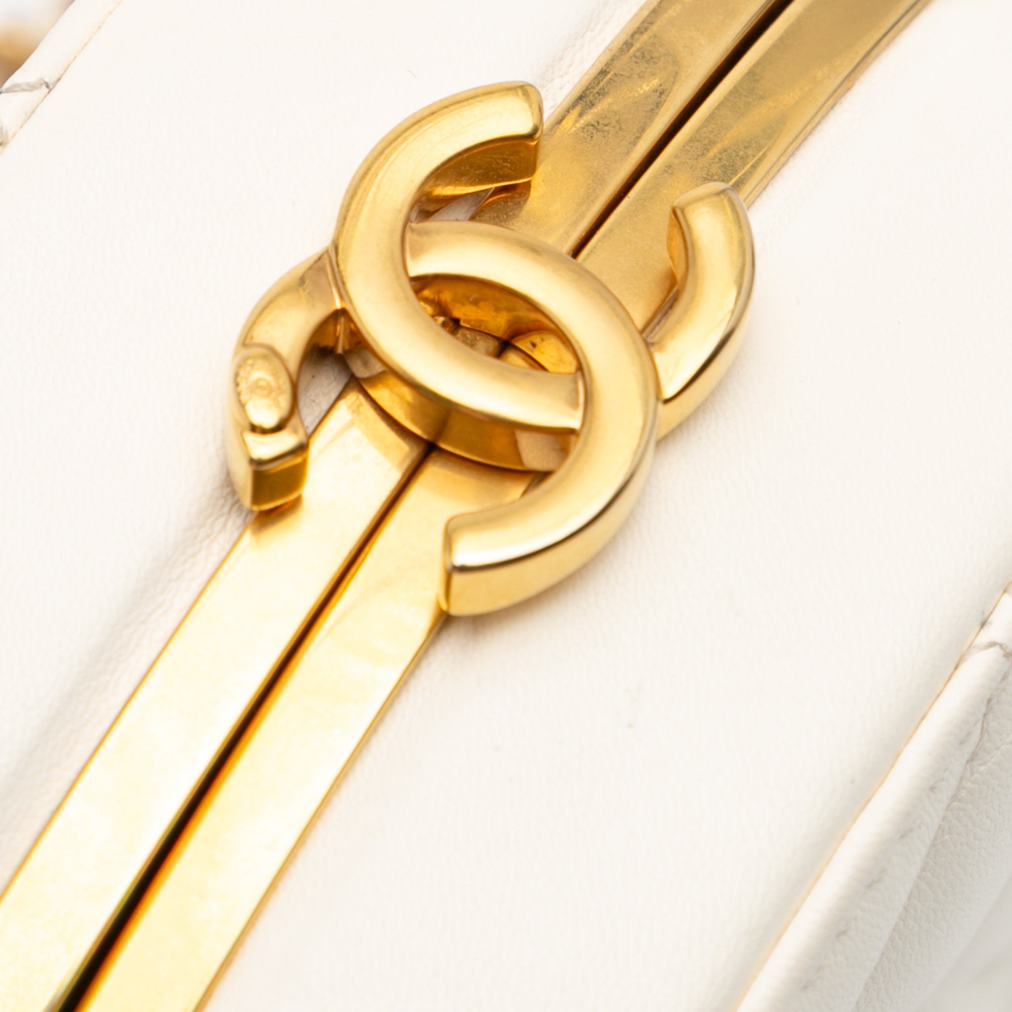 CC Quilted Lambskin Frame Vanity Case