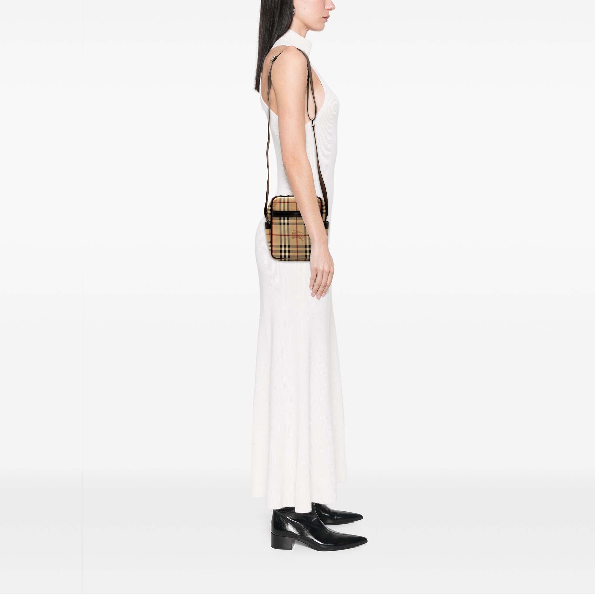 Haymarket Check Coated Canvas Crossbody