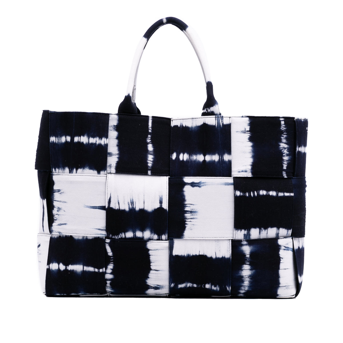Large Denim Intrecciato Tie Dye Arco Tote
