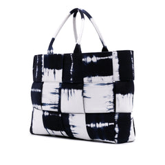 Large Denim Intrecciato Tie Dye Arco Tote