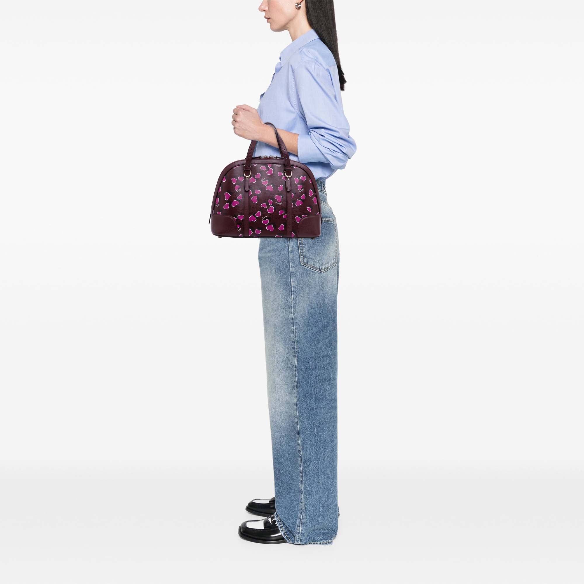 Small Leather Heartbeat Nice Dome Satchel