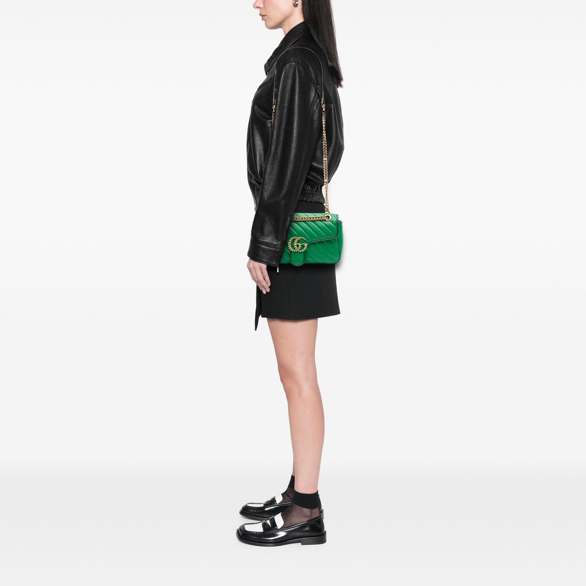 Small GG Marmont Matelasse Leather Torchon Flap Crossbody