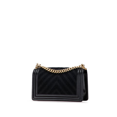 Old Medium Braided Chevron Cotton and Lambskin Boy Flap