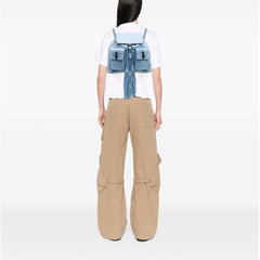 Leather Bamboo Tassel Backpack