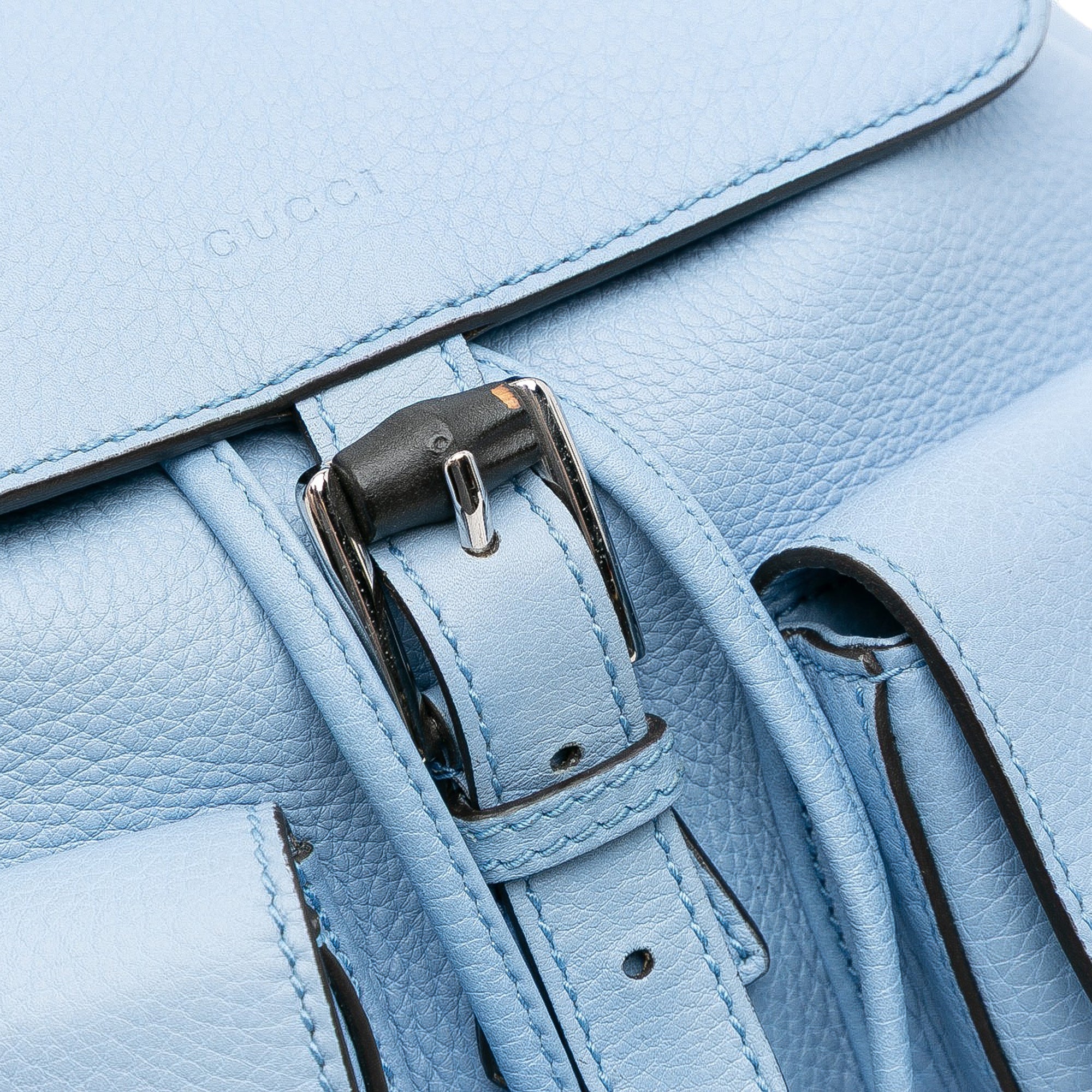 Leather Bamboo Tassel Backpack