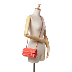 Mini Rectangular Classic Chevron Lambskin Single Flap