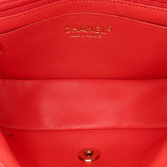 Mini Rectangular Classic Chevron Lambskin Single Flap
