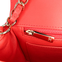 Mini Rectangular Classic Chevron Lambskin Single Flap