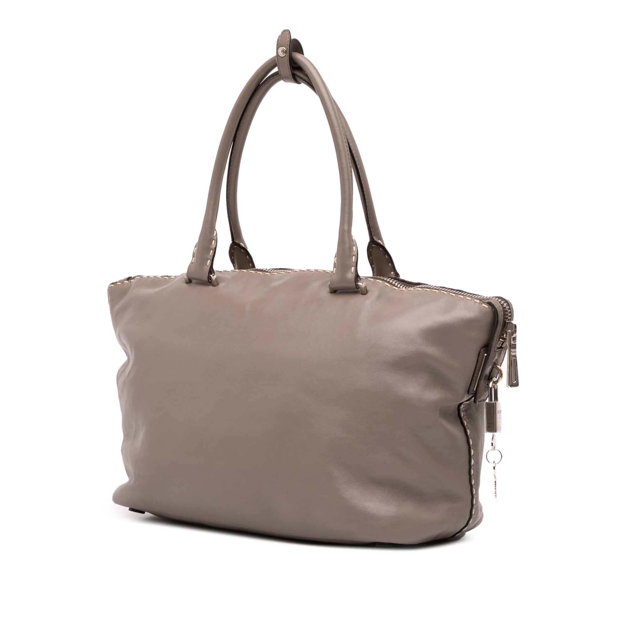 City Calf Hand Stitched Zip Tote