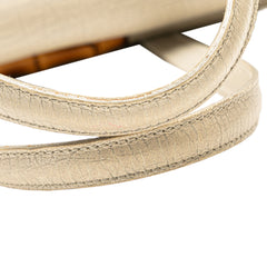 Leather Bamboo Bullet Shoulder Bag