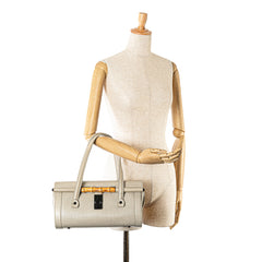 Leather Bamboo Bullet Shoulder Bag