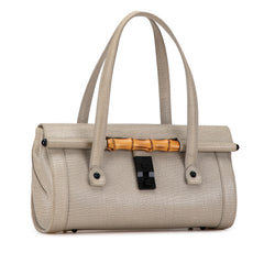 Leather Bamboo Bullet Shoulder Bag