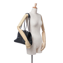 CC Quilted Crumpled Caviar Crave Tote