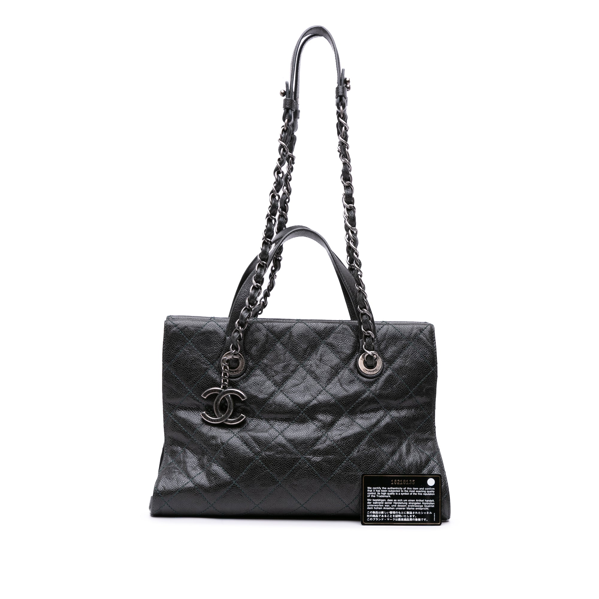 CC Quilted Crumpled Caviar Crave Tote