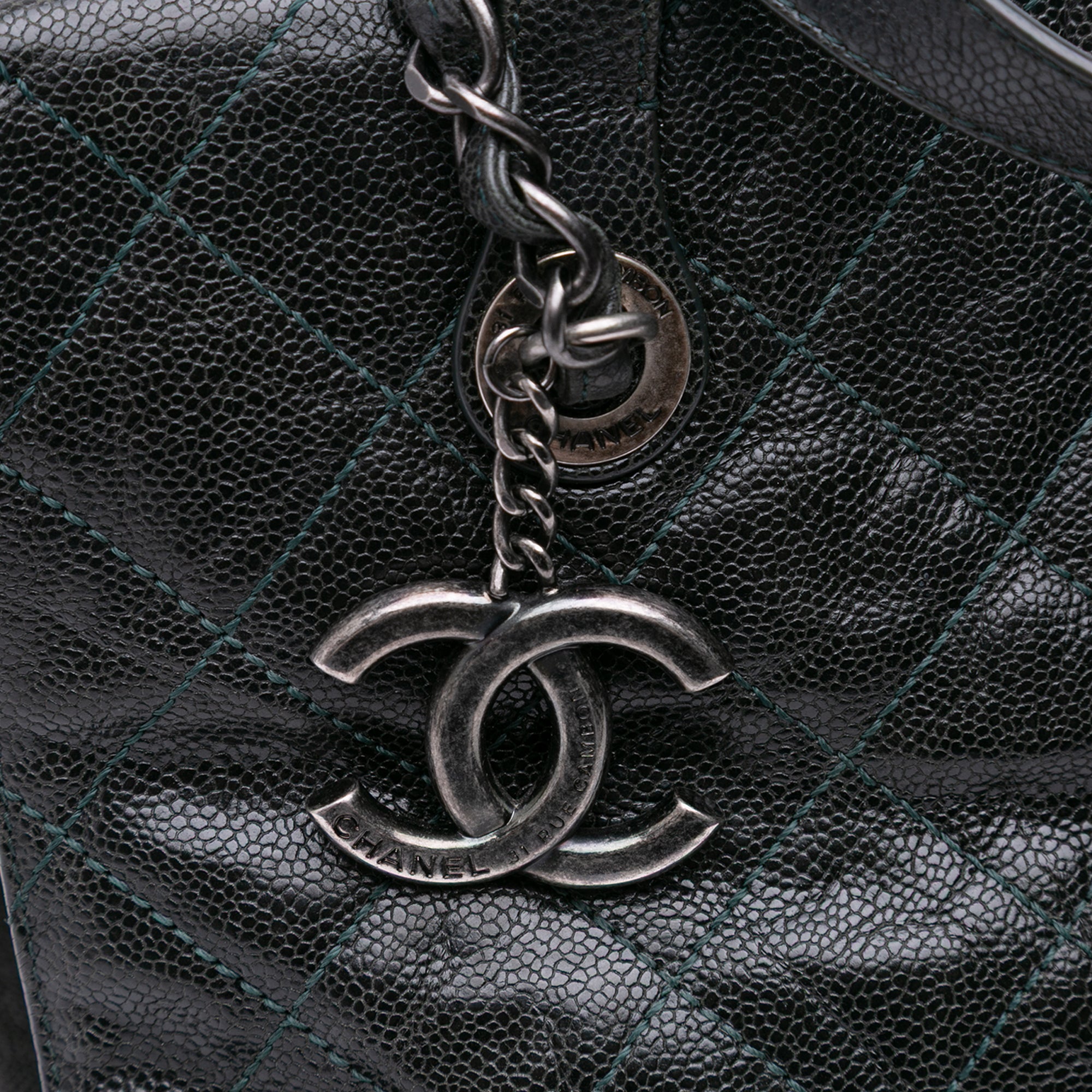 CC Quilted Crumpled Caviar Crave Tote
