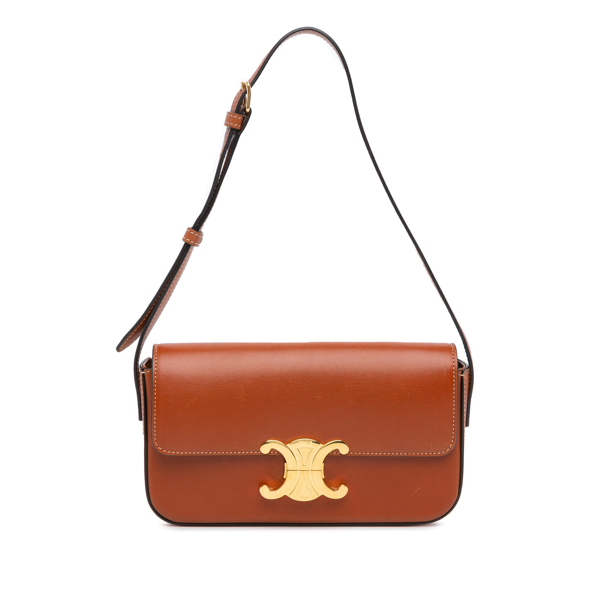 Triomphe Leather Claude Shoulder Bag