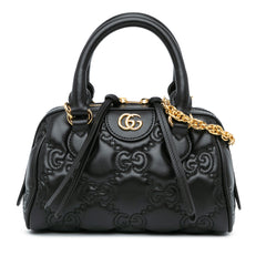 Mini Leather GG Matelasse Marmont Satchel