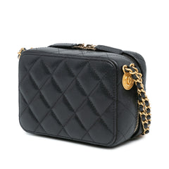 Quilted Caviar Twist Your Buttons Crossbody