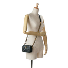 Quilted Caviar Twist Your Buttons Crossbody