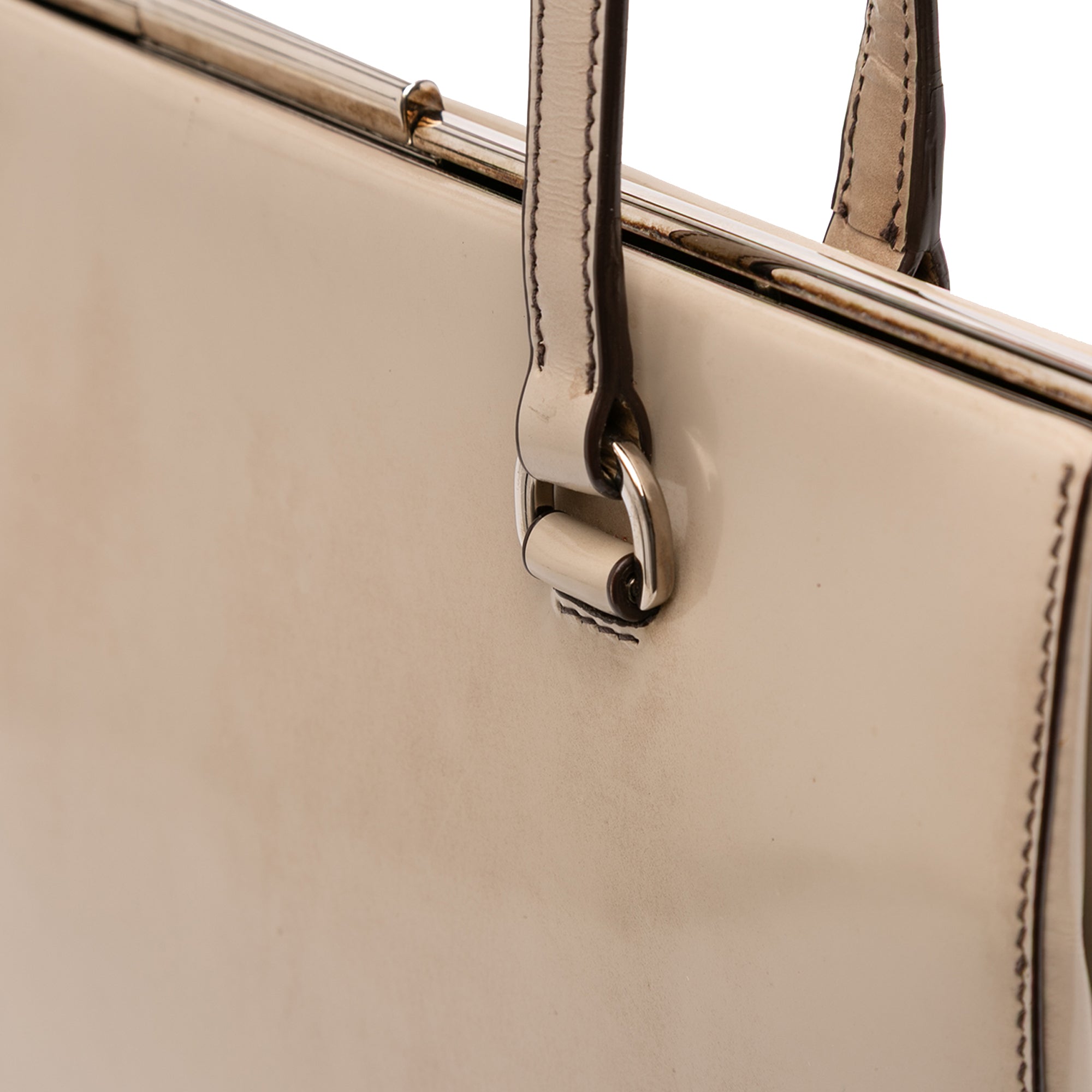 Spazzolato Logo Frame Shoulder Bag