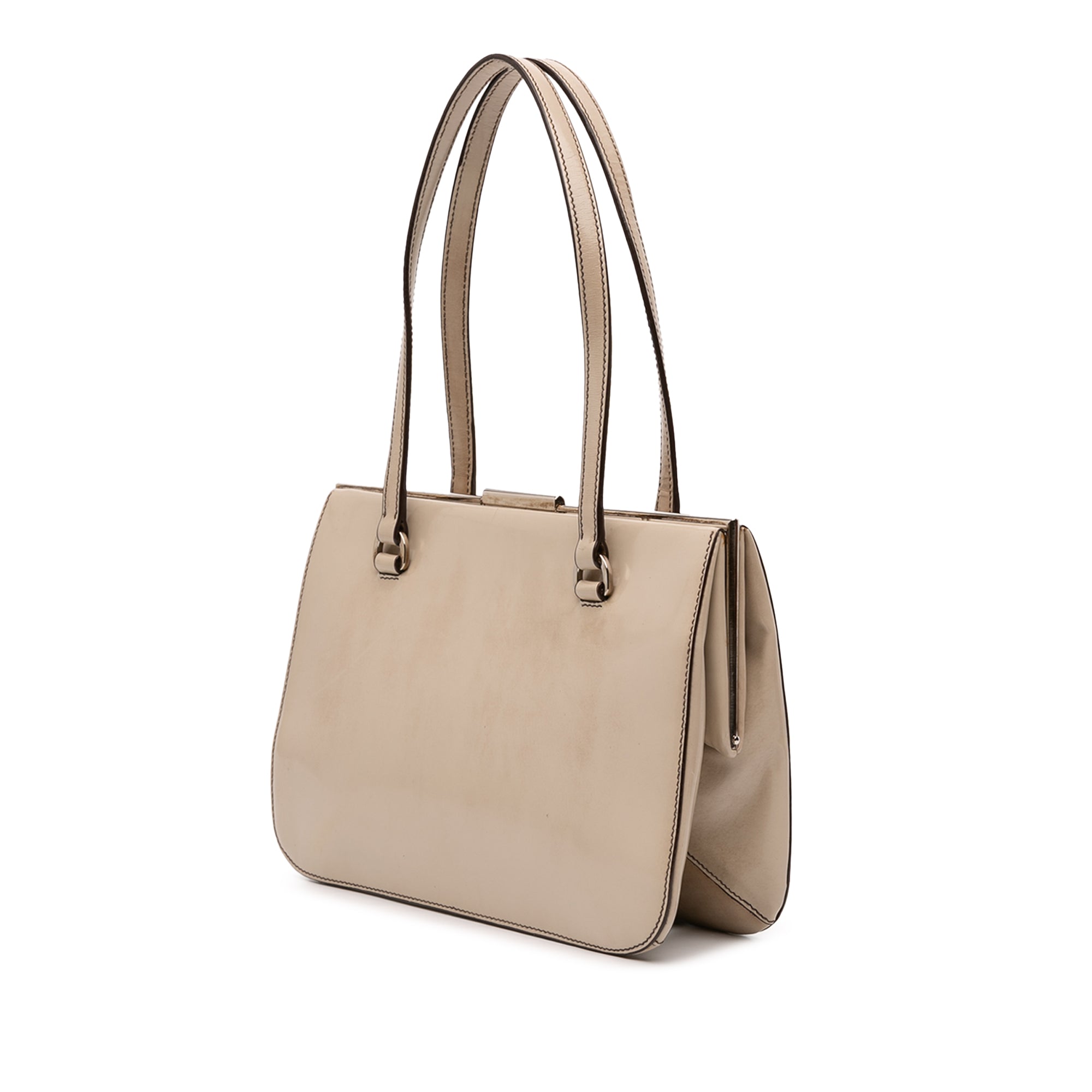 Spazzolato Logo Frame Shoulder Bag