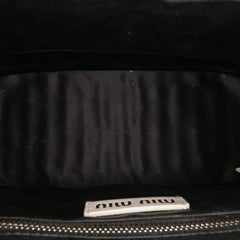 Wicker Trimmed Leather Top Handle Bag