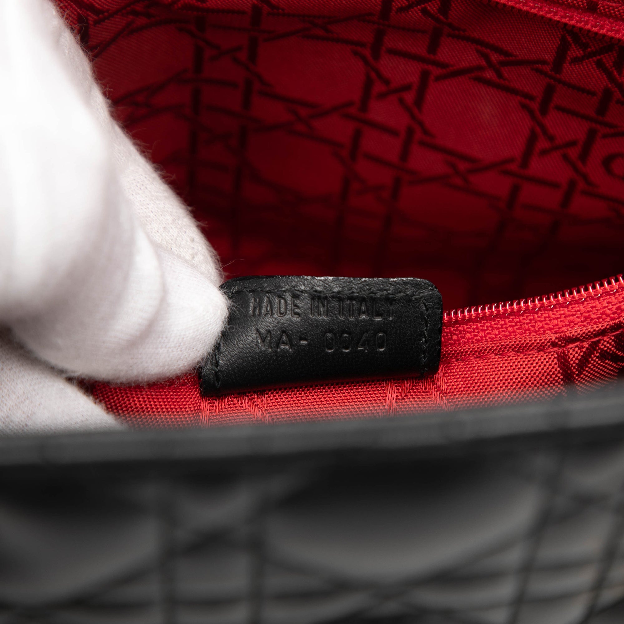 Large Lambskin Cannage Lady Dior