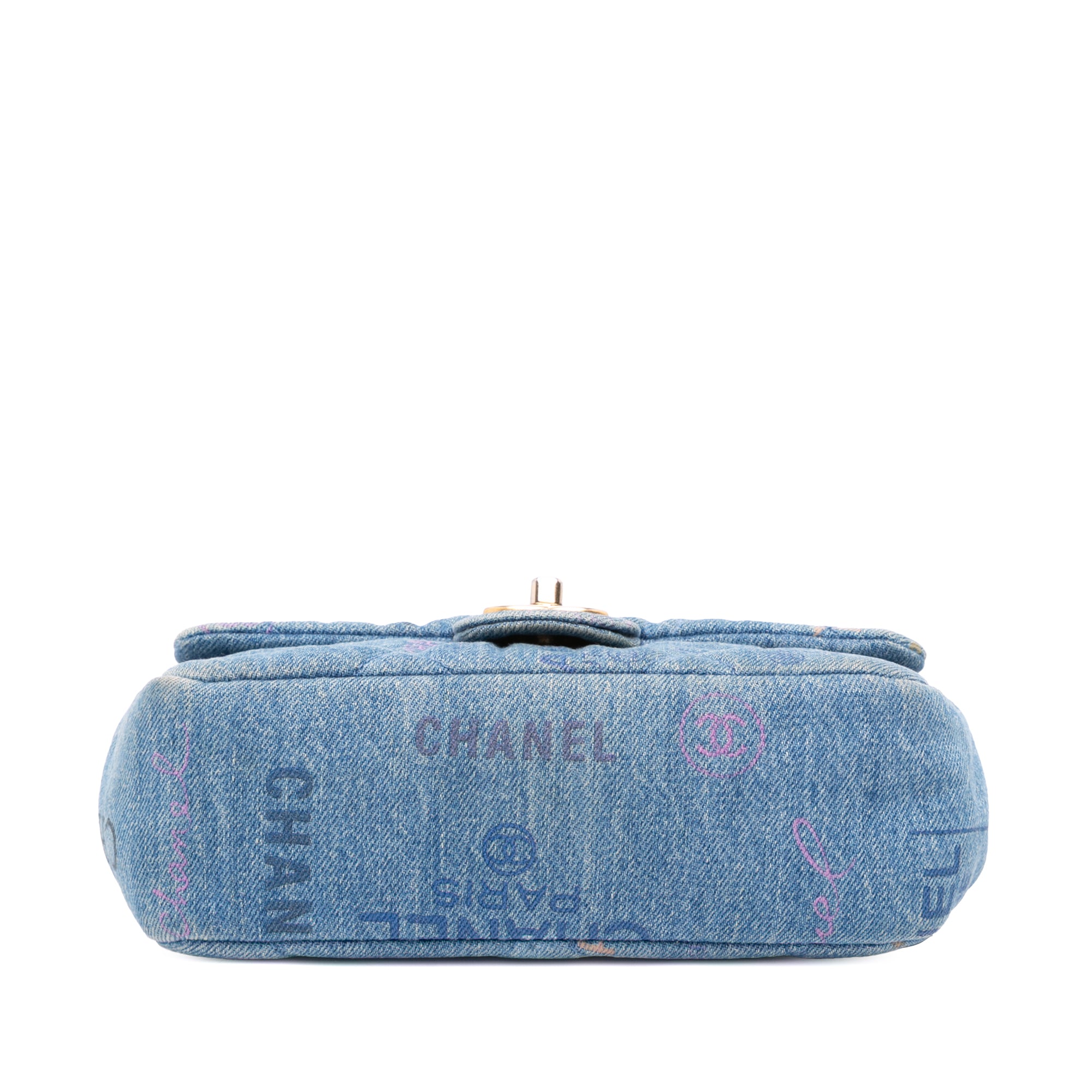 Mini Rectangular Quilted Denim Mood Flap