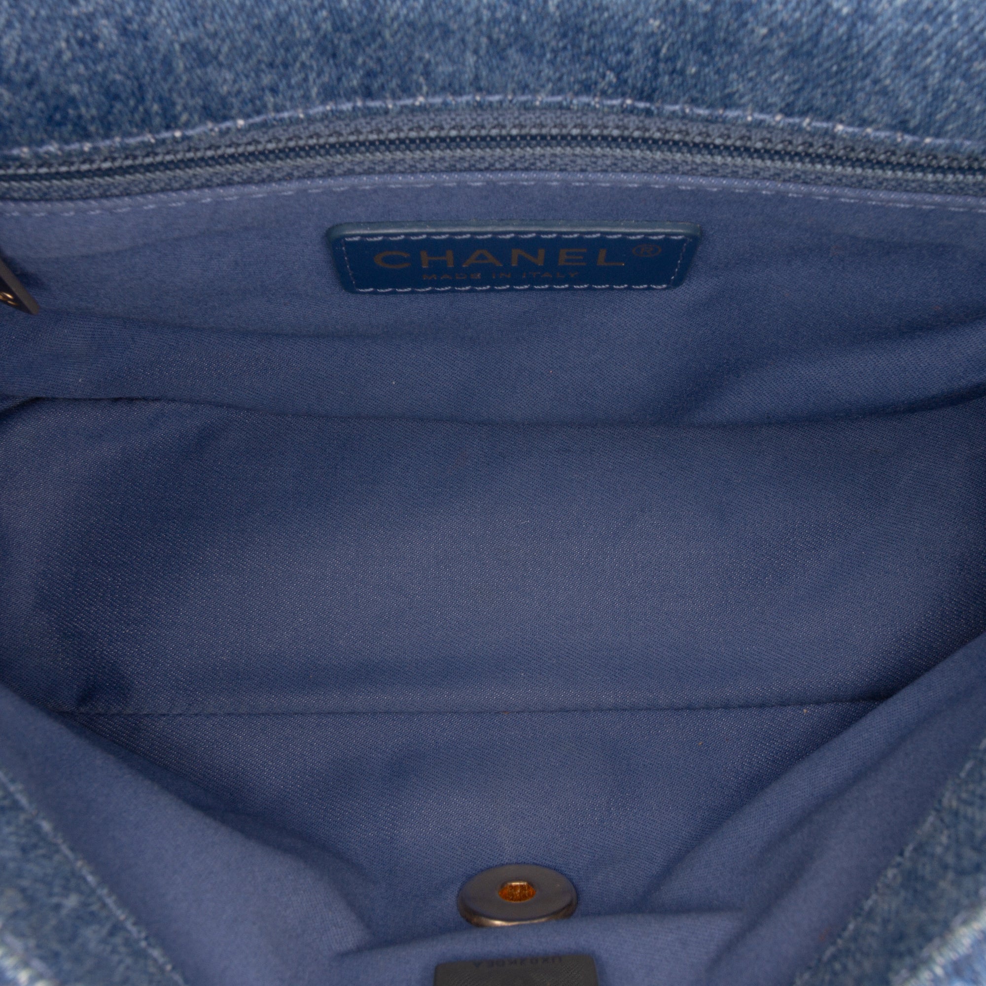 Mini Rectangular Quilted Denim Mood Flap