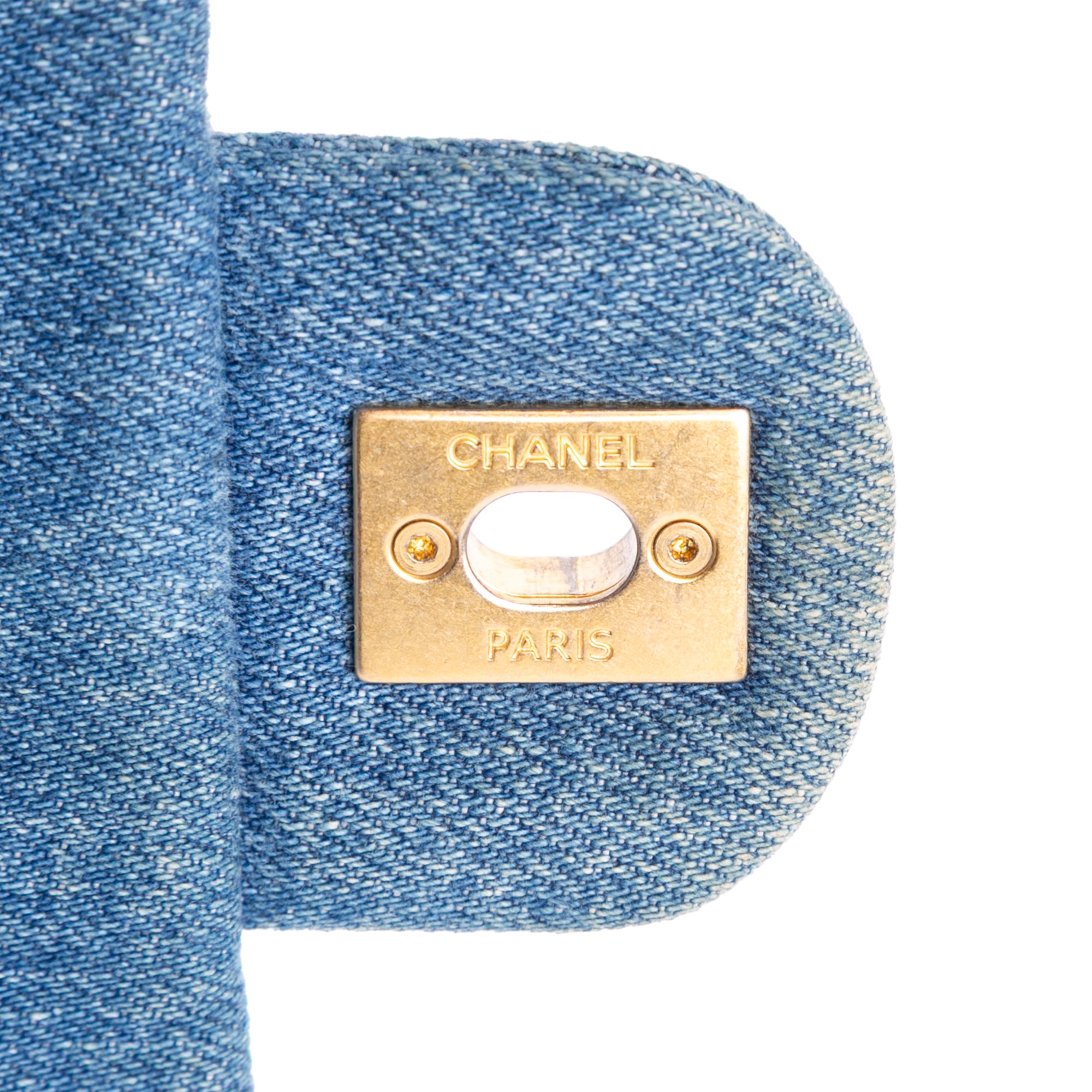 Mini Rectangular Quilted Denim Mood Flap
